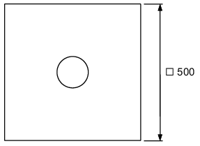 TECEdrainpoint S Dichtfolienzuschnitt EPDM f. Klemmflanschverb. 500 x 500