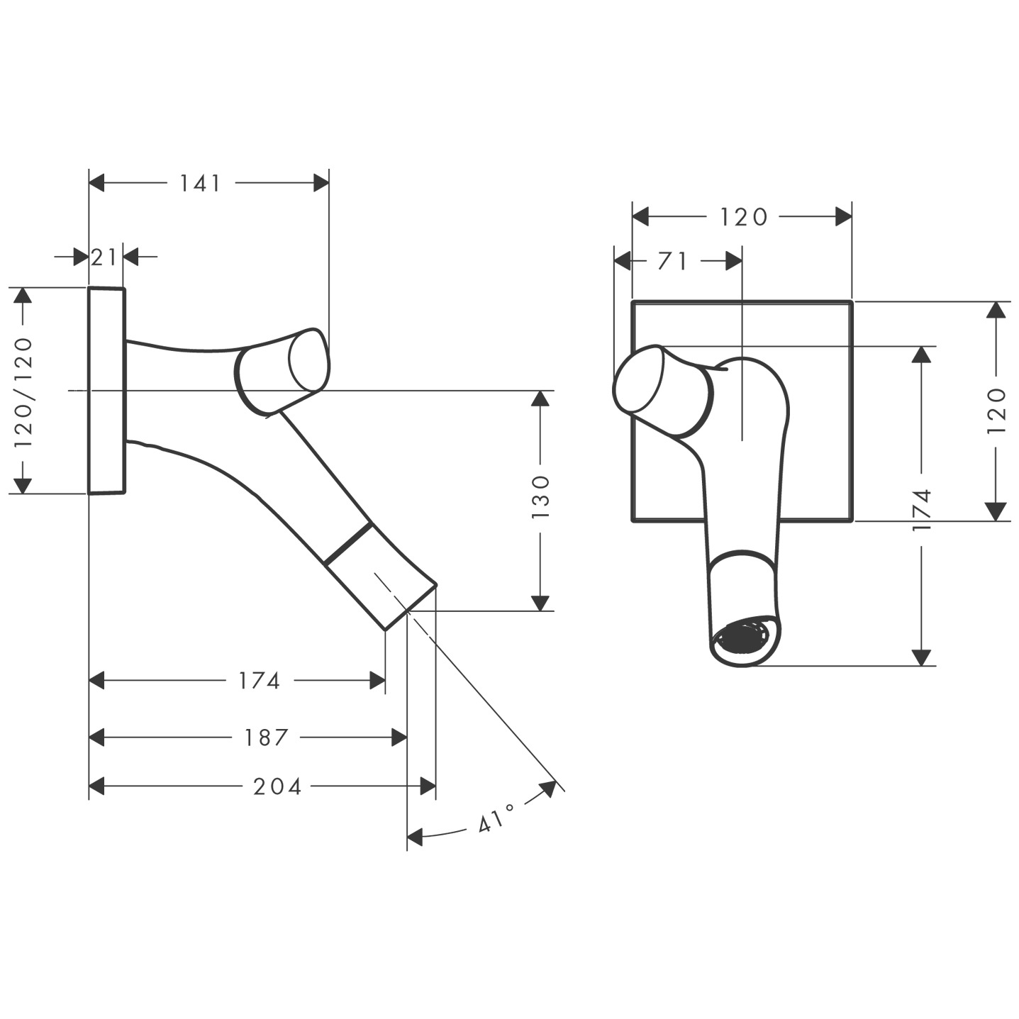 Hansgrohe 2-Griff Waschtischarmatur UP Axor Starck Organic F-Set BBR