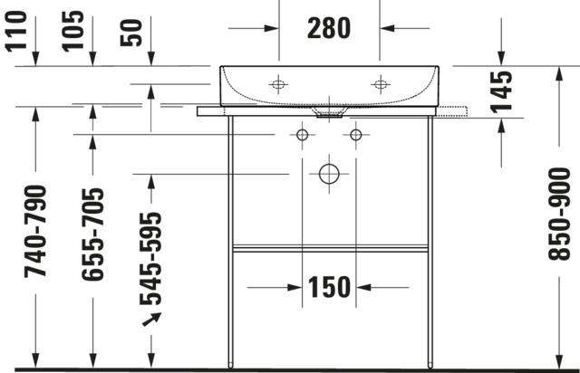 DU Möbel-WT compact DuraSquare 600mm o. ÜL, mit HLB, 1 HL, weiß, WonderGliss