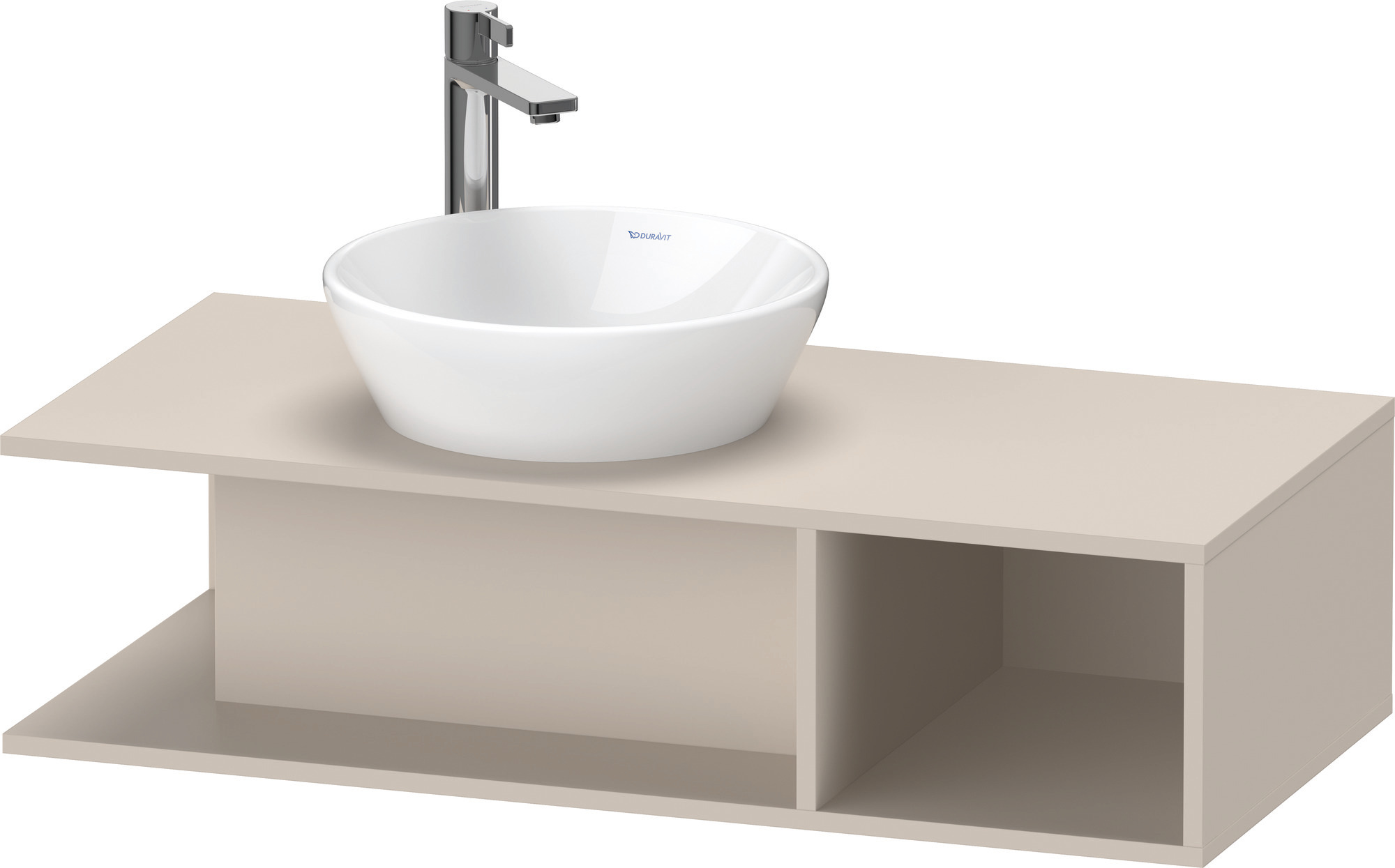 Duravit D-Neo WTU wandh.,1 offenes Fach r., 260x1000x480mm, Taupe