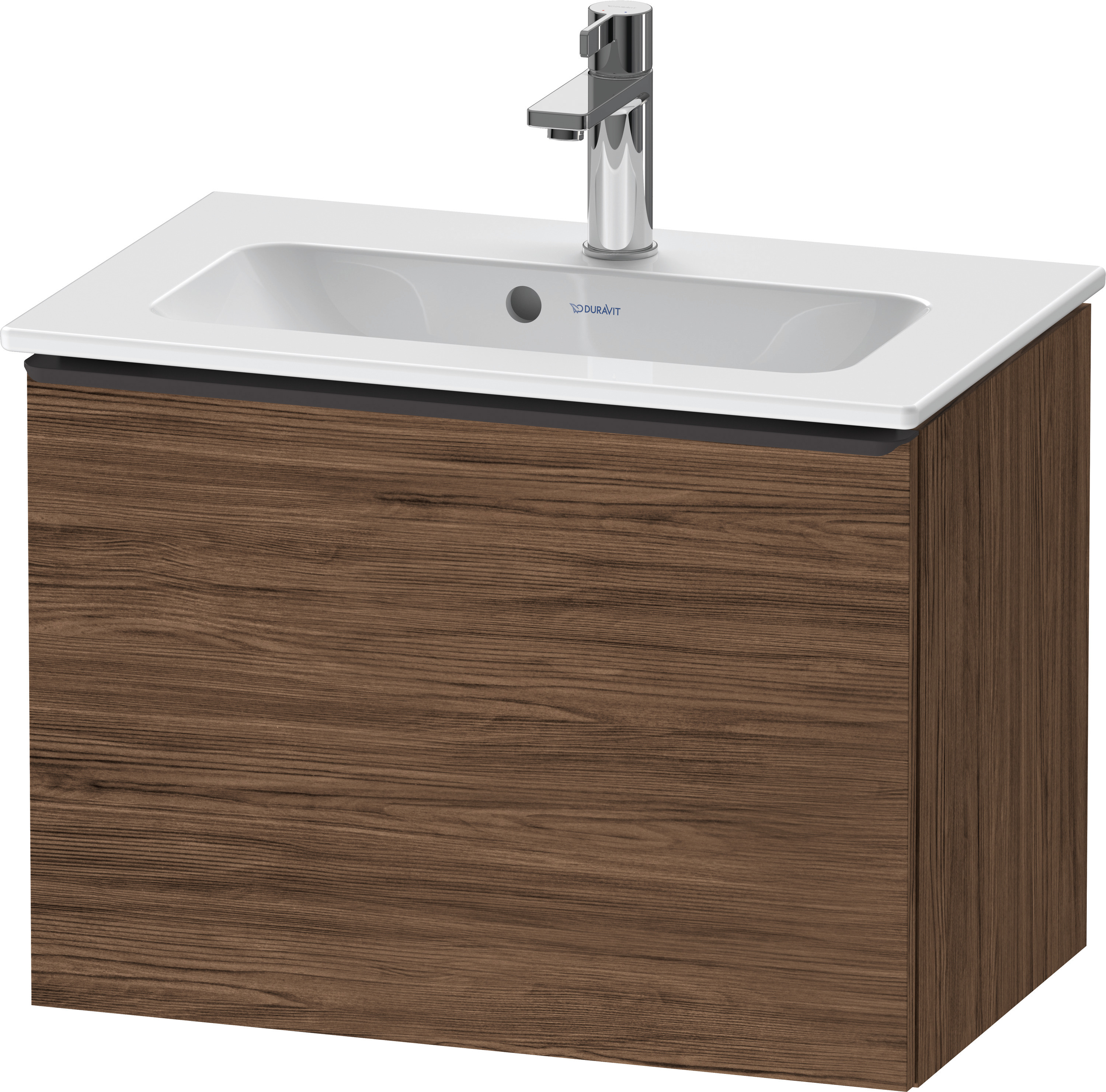 Duravit D-Neo WTU,Wdh,Ausz:1,Gr:Diamant Schw. 610x372x440mm,Nussbaum Dunkel Matt,Dekor