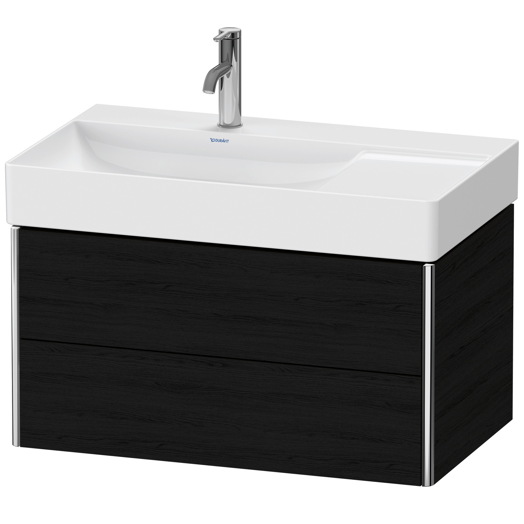 Duravit WTU XSquare wandh.,397x784x460mm 2 Schubkästen, Eiche Schwarz