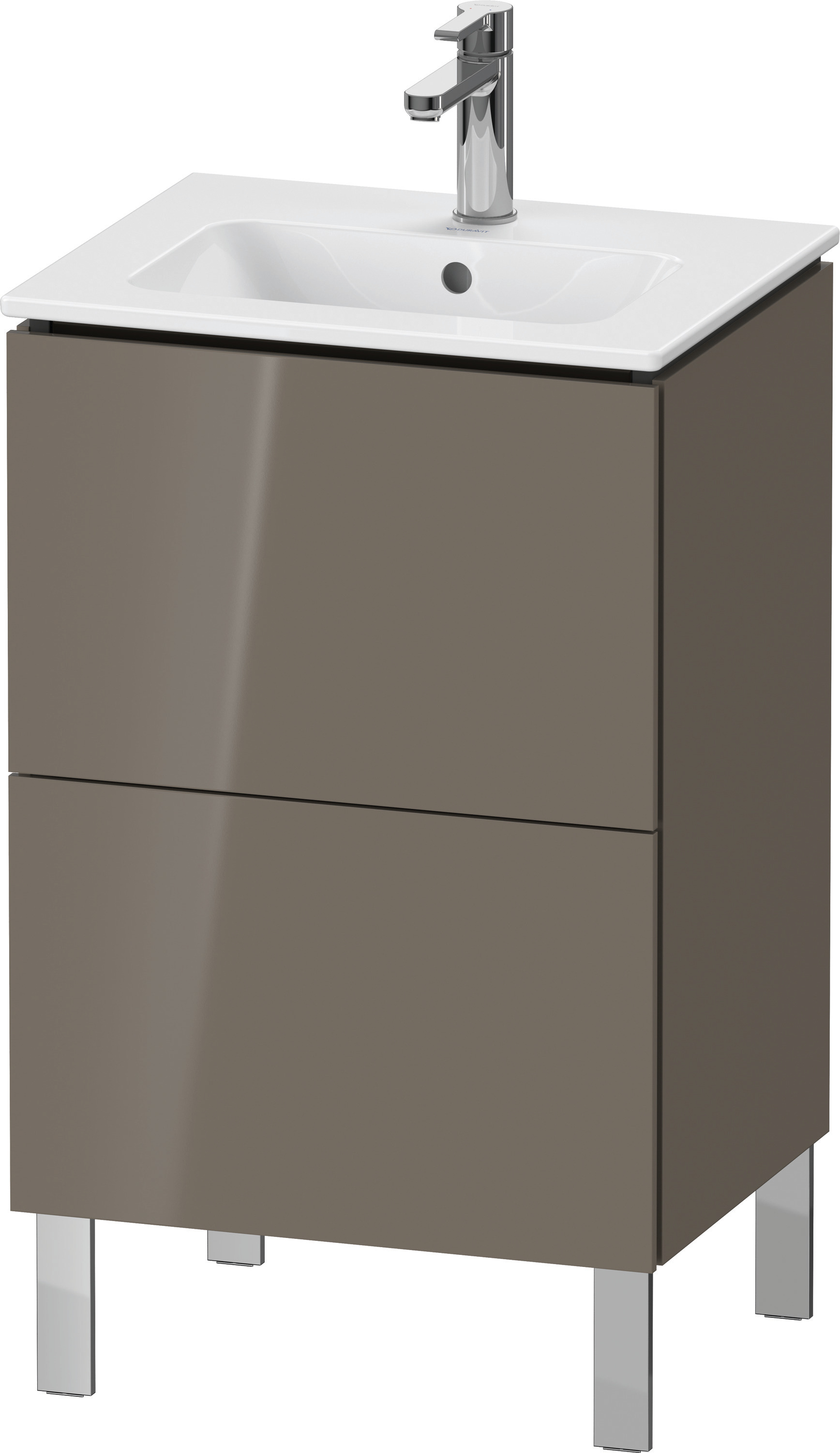 Duravit WTU L-Cube bodenstehend, 2 Auszüge 704x520x421mm, Flannel Grey HGL