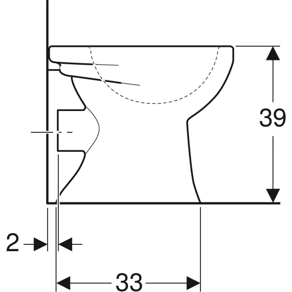 Geberit Renova Stand-WC Tiefspüler Abgang horizontal, weiß, KeraTect