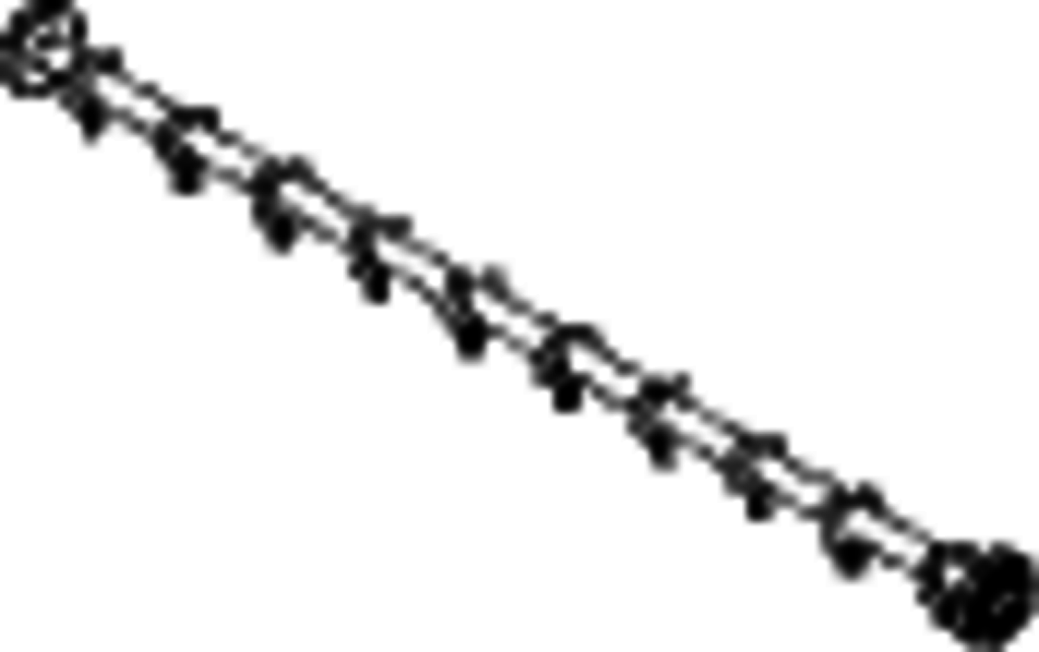 HEWI VH-Stange, d:25, L:1000, 10 Ringe, pulverbeschichtet schw tiefmatt