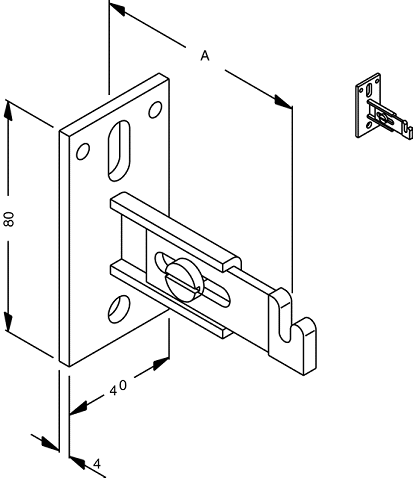 Zehnder Wandkonsole AK 1 40-55mm RAL9016, 796011
