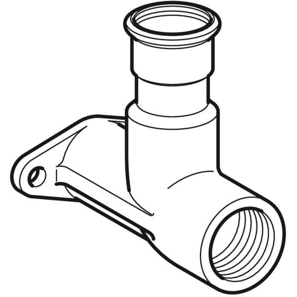 Geberit Mapress Edelstahl Anschlusswinkel 90Gr abgesetzt d22-Rp3/4