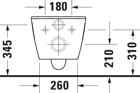 Duravit WWC Hy.Flush 540mm ME by Starck, Weiß Seidenmatt HyG+