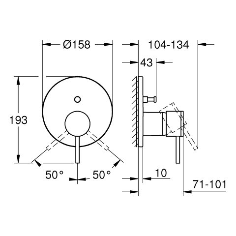 GROHE EH-Wannenbatterie Atrio 24355 FMS für 35604 warm sunset gebürstet