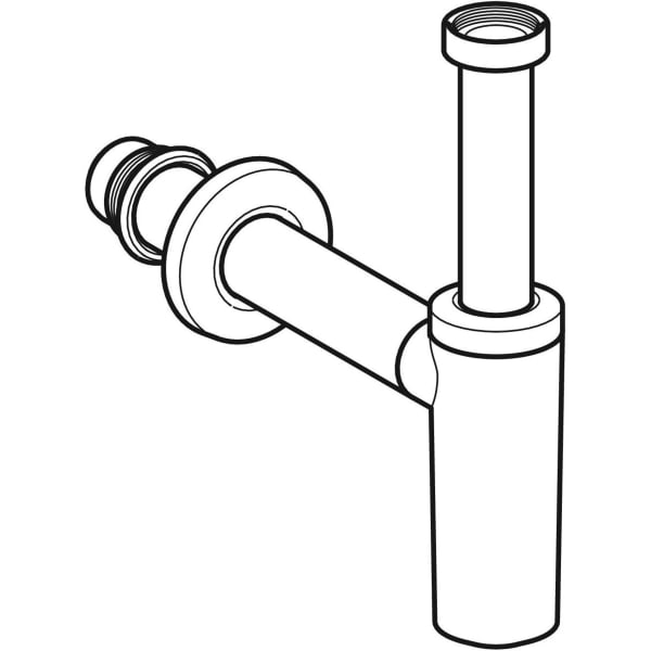 Geberit Tauchrohrgeruchsverschluss für WB Abgang horiz., d40, G1 1/2, hgl.verchr.