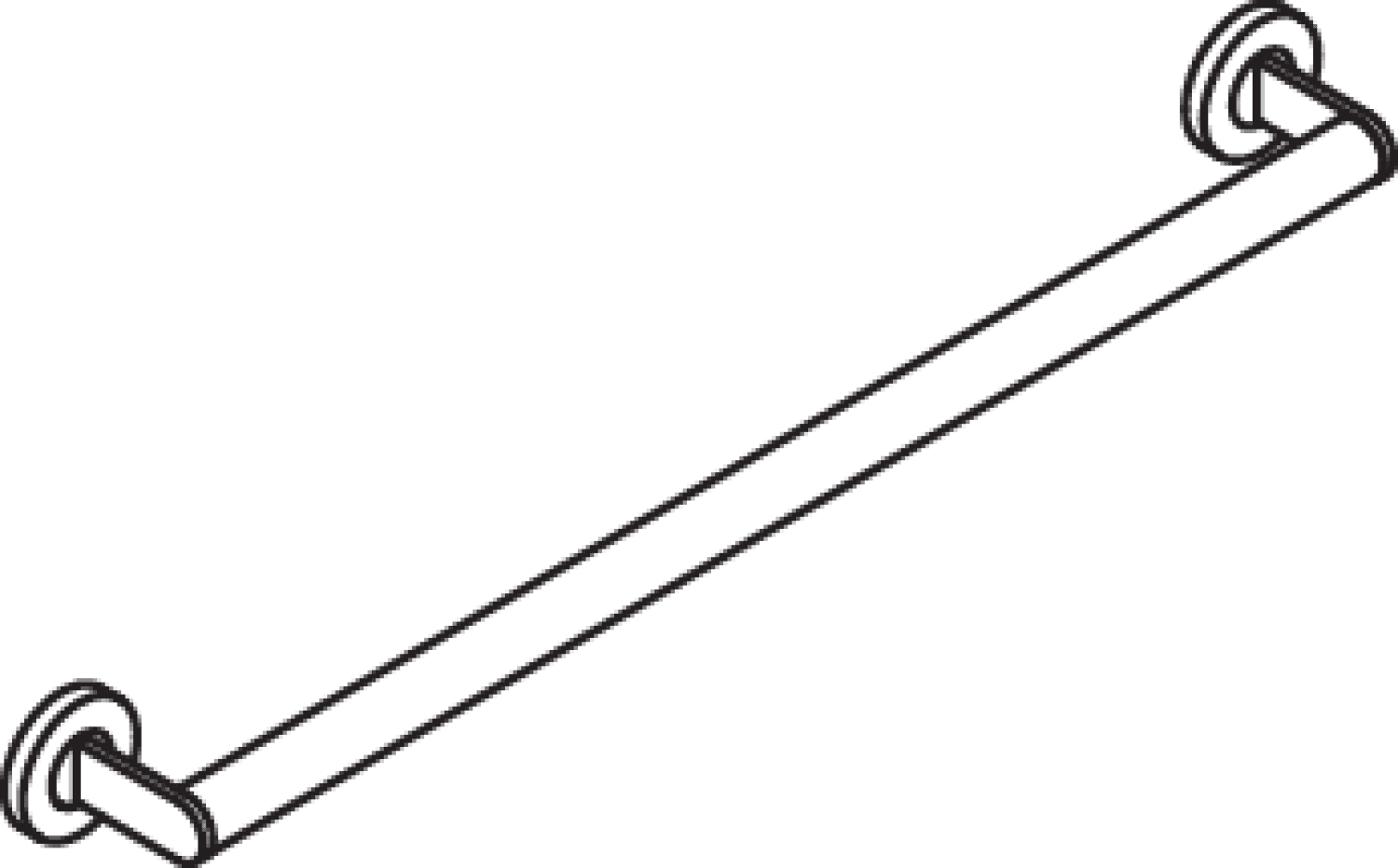 HEWI Haltegriff, d:30, L:700mm, chrom