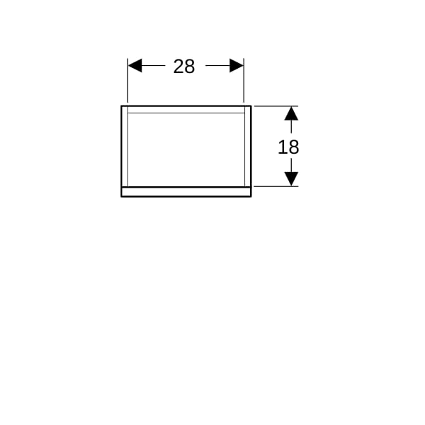 Geberit Renova Plan US für HWB, 1 Tür 31,4x60,5x22cm, lava