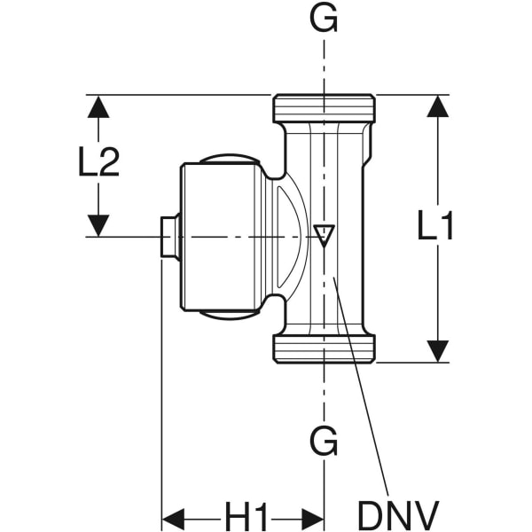 Geberit Temperatur- und Volumenstromsensor für Gebäudeleittechnik Rg G1 1/4