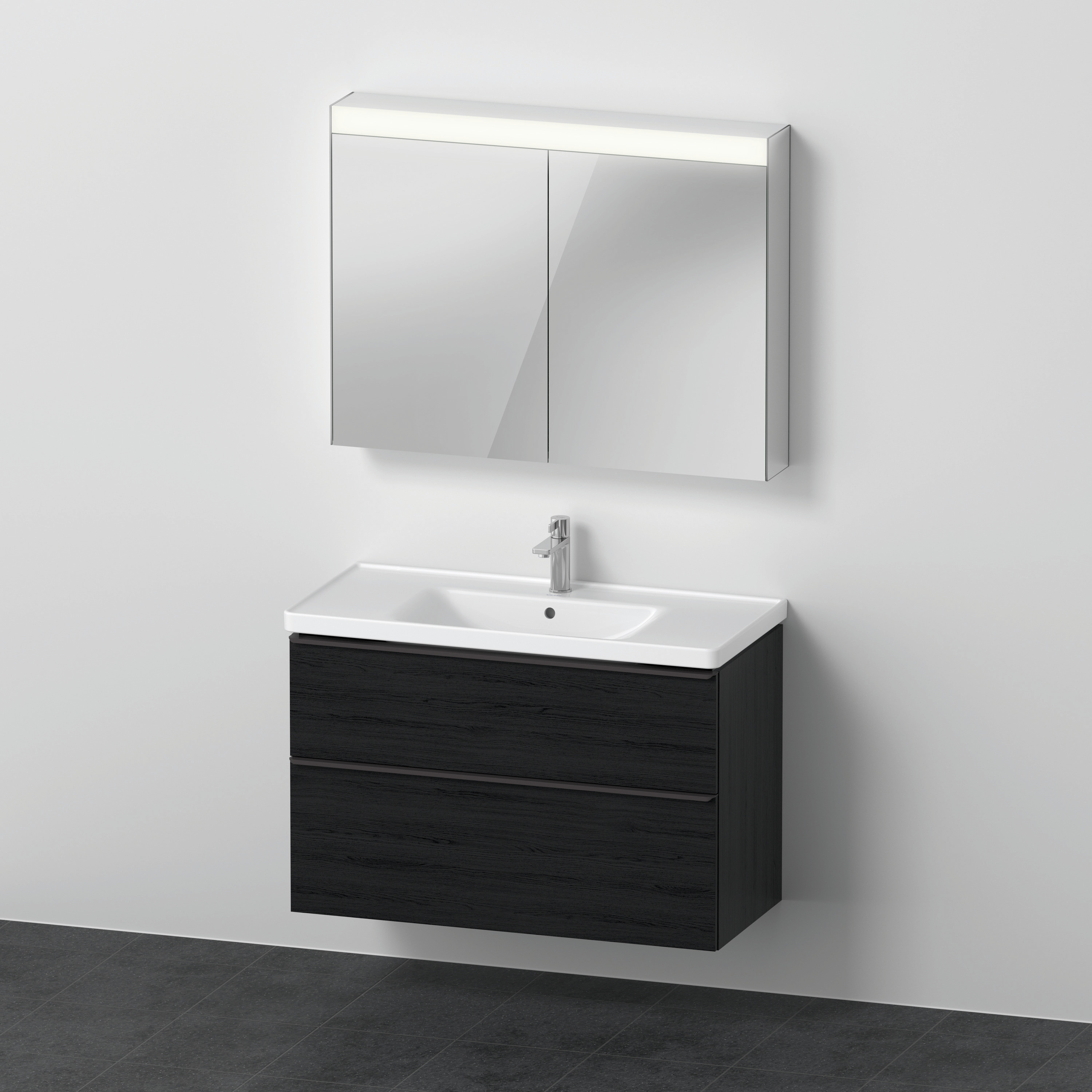 Duravit D-Neo Möbel-Set wandh. 1000x480mm WT,WTU Ausz 1,SBK 1,SPS ,Eiche Schw.