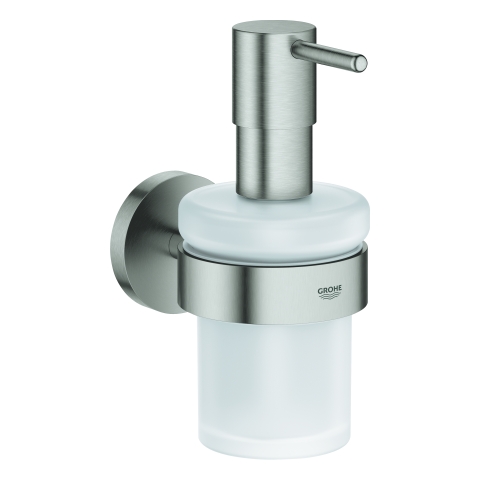 GROHE Seifenspender Essentials 40448_1 mit Halter supersteel GROHE Seifenspender Essentials 40448_1 mit Halter supersteel