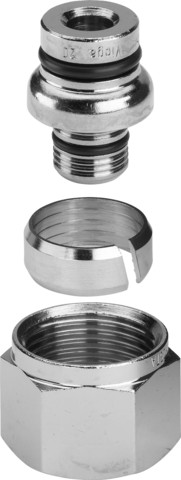 Viega Verschraubung 1019.1 in 16mm Rotguss matt-vernickelt