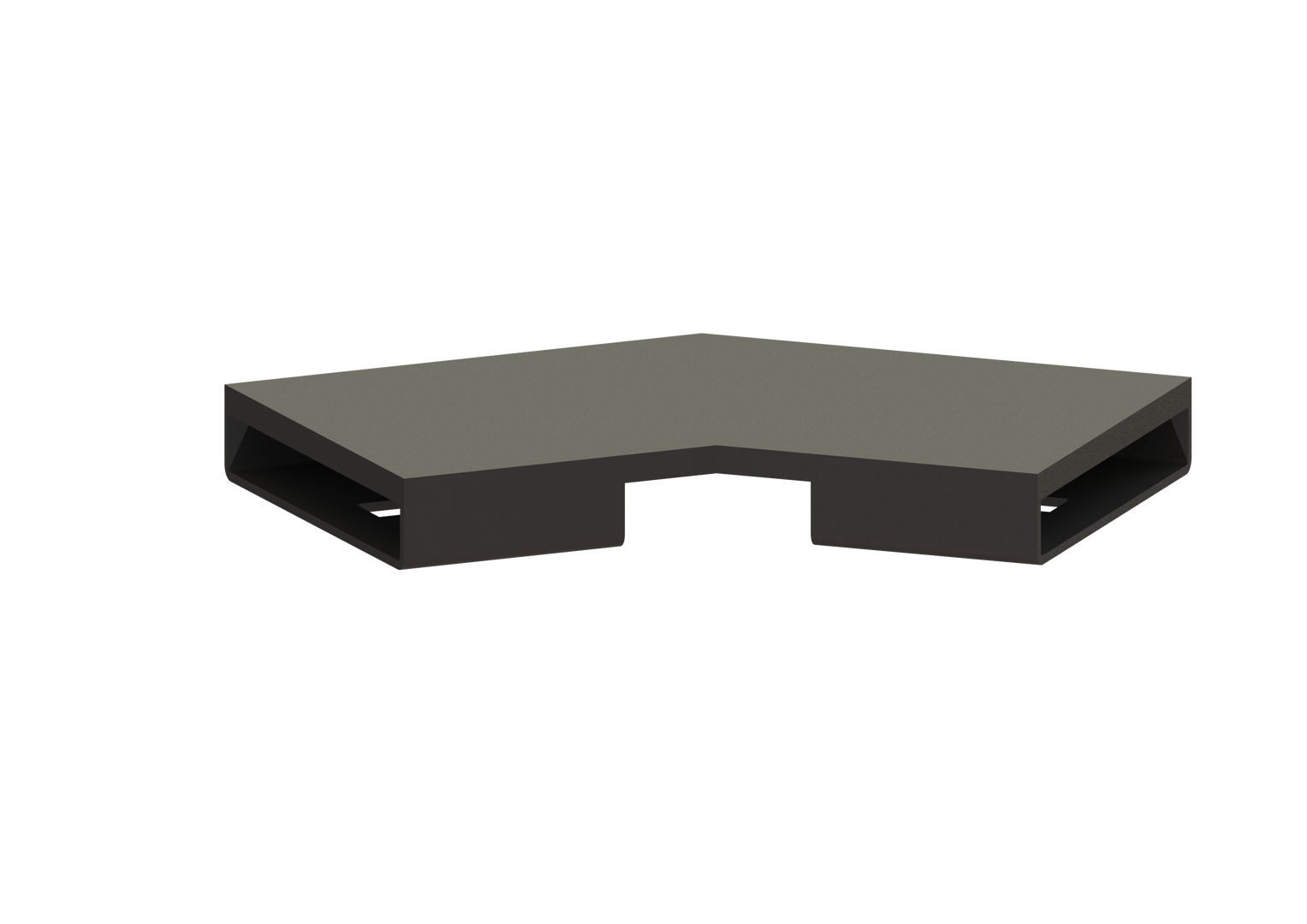 KESSEL-Verbindungsstück 45 Grad für Linearis Infinity, Black, gebürstet