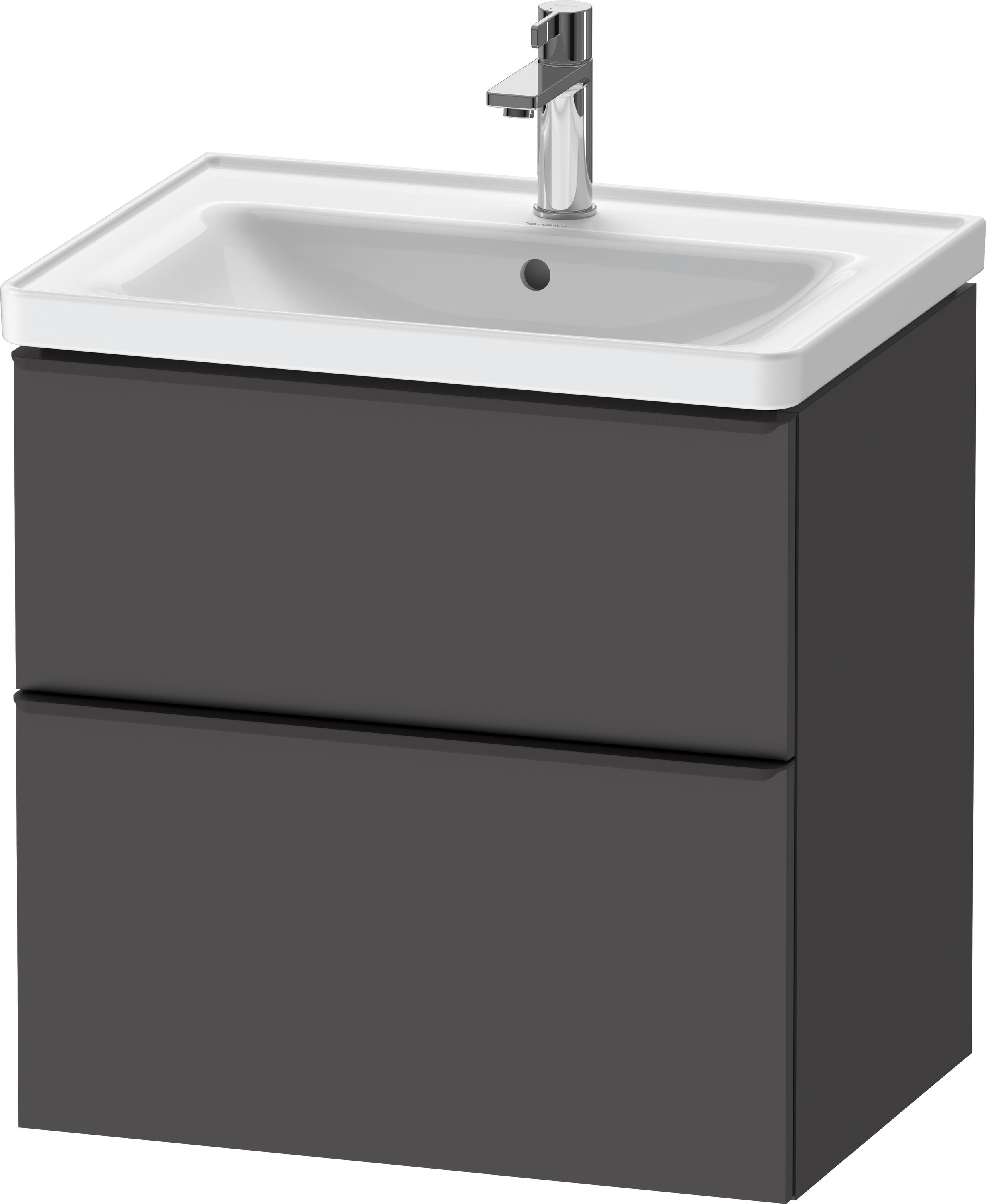 Duravit D-Neo WTU,Ausz:1,Schubk:1,GR:Dia.Schw 634x452x625mm,Wandh,Graphit Matt,Dekor
