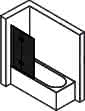 Hüppe DA 501 Design pure BW Abt. SFT 100 li H:1500 silber matt klar