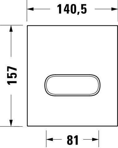 DU DuraSys A1 Betät.-Pl.mech. f. Urinal Aufgesetzt, Glas Weiß