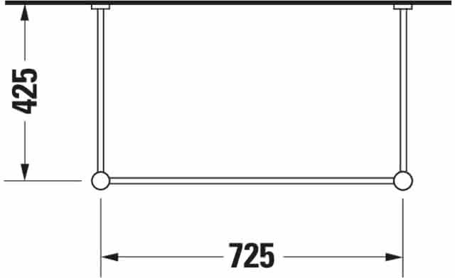 DU Metallkonsole Vero für 045480, höhenverstellbar, chrom