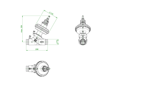 OVENTROP-Regulierventil "Cocon QGC" DN65, PN25, Rollnut. 22-88,1 GPM OVENTROP-Regulierventil "Cocon QGC" DN65, PN25, Rollnut. 22-88,1 GPM