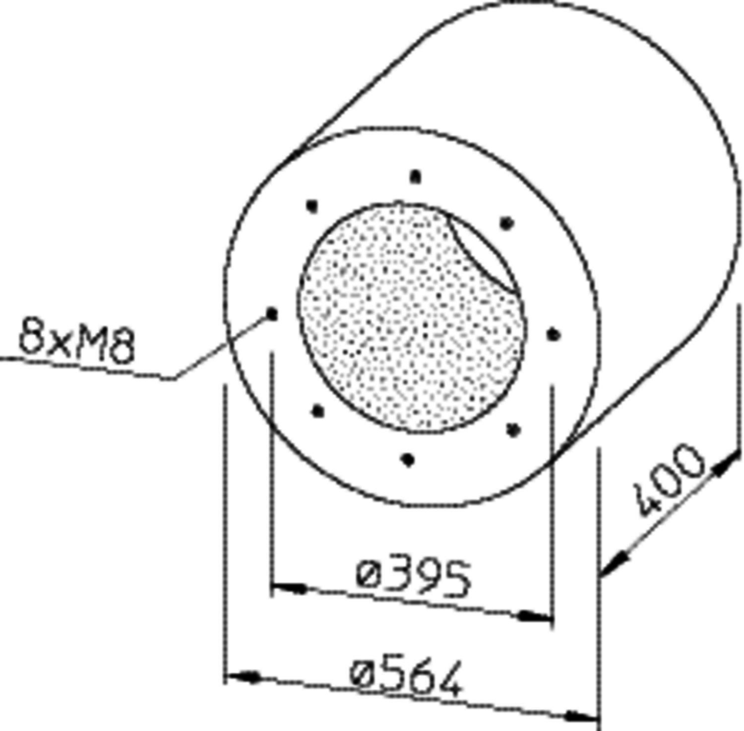 Helios RSD 355/400 Rohrschalldämpfer für Flanschanschluß