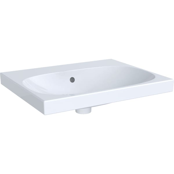 Geberit Acanto Waschtisch 60x48cm o. Hl., m. Ül., weiß