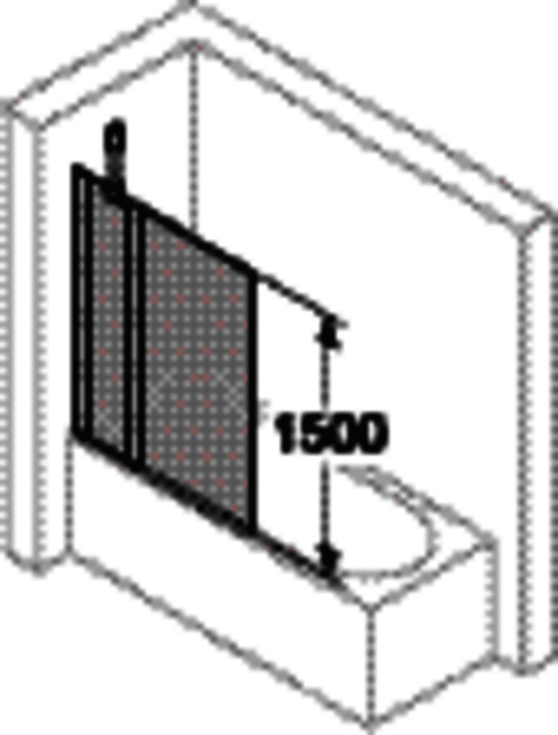 Hüppe DA 501 Design pure BW Abt. 2tlg.95 H:1500 chromglanz klar Anti-Plaque