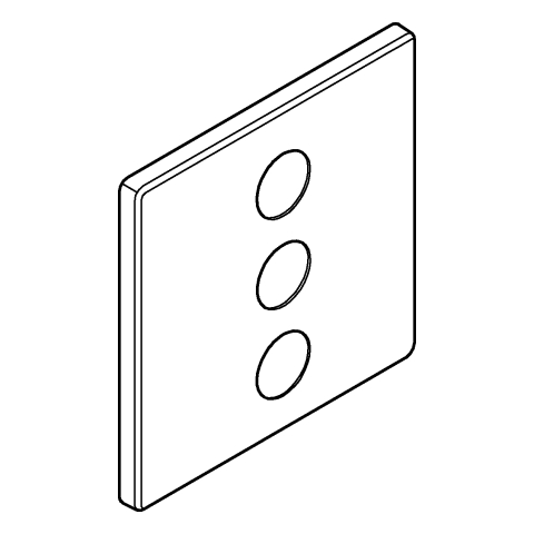 GROHE Rosette 48368 eckig für SmartControl hard graphite gebürstet