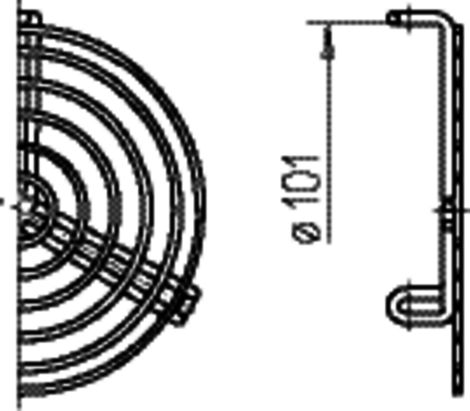 Helios SGR 100 Schutzgitter zu Rohrdurchm. 100 mm