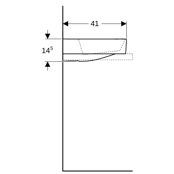 Geberit ONE AS-WT eckig, 50x41cm, CleanDrain o. Hl., o. Ül., weiß matt/weiß glzd.