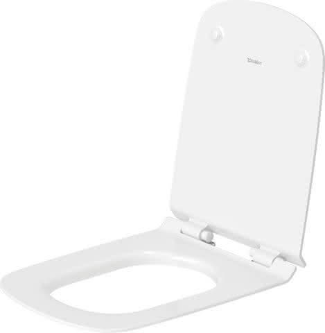 DU WC-Sitz DuraStyle mit SoftClose Scharniere edelstahl, lang, weiß