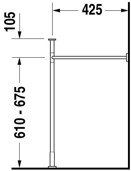 DU Metallkonsole Vero für 045450, höhenverstellbar, chrom