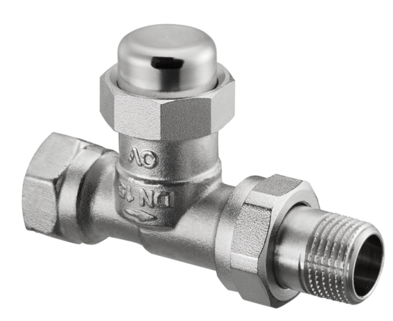 OVENTROP-HK-Verschraubung "Combi LR" DN20, 3/4", PN10, Ms, Dg, vernickelt
