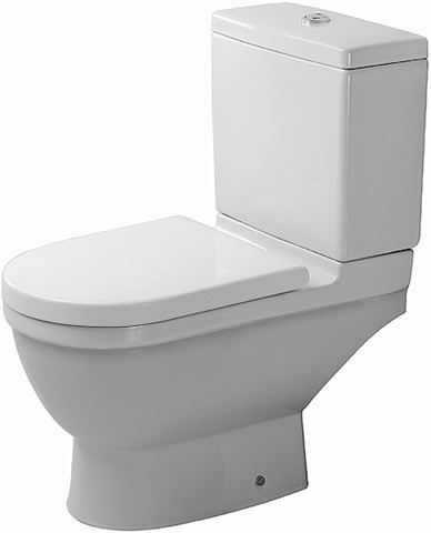 DU Stand-WC Kombi Starck 3 655 mm Tiefspüler, f.SPK, Abg.waagr., weiß