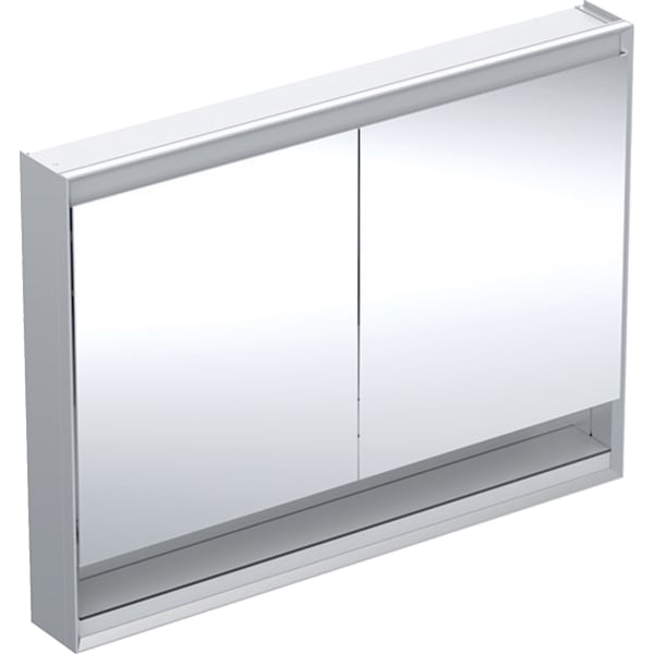 Geberit ONE Spiegelschrank mit Ni/Comf.Light 2 Türen, AP-Mont., 120x90x15cm, alu.