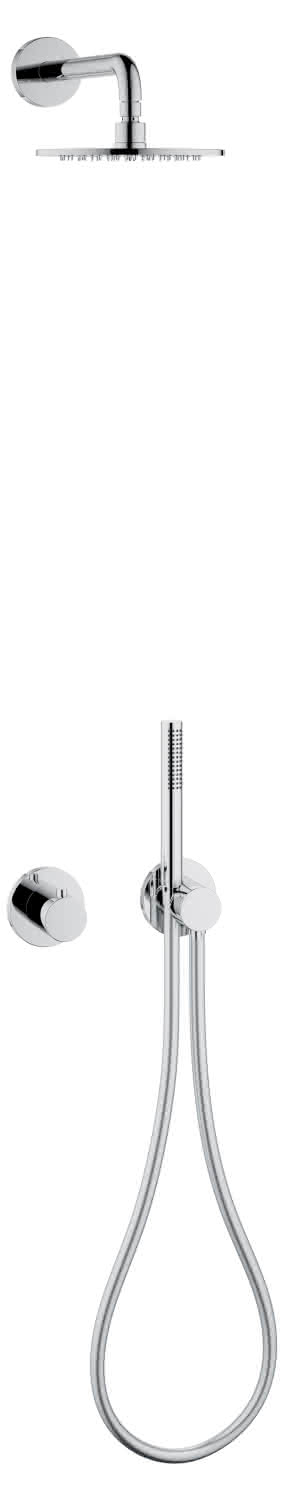 KEUCO Brause-Set 7 IXMO Sets 59602, THM, 2 Verbraucher, rund, verchromt