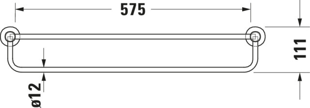 DU D-Code Handtuchablage 650x220x112 mm, Chrom
