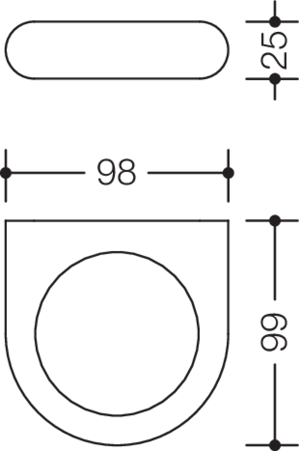 HEWI Halter Ser 801 felsgrau