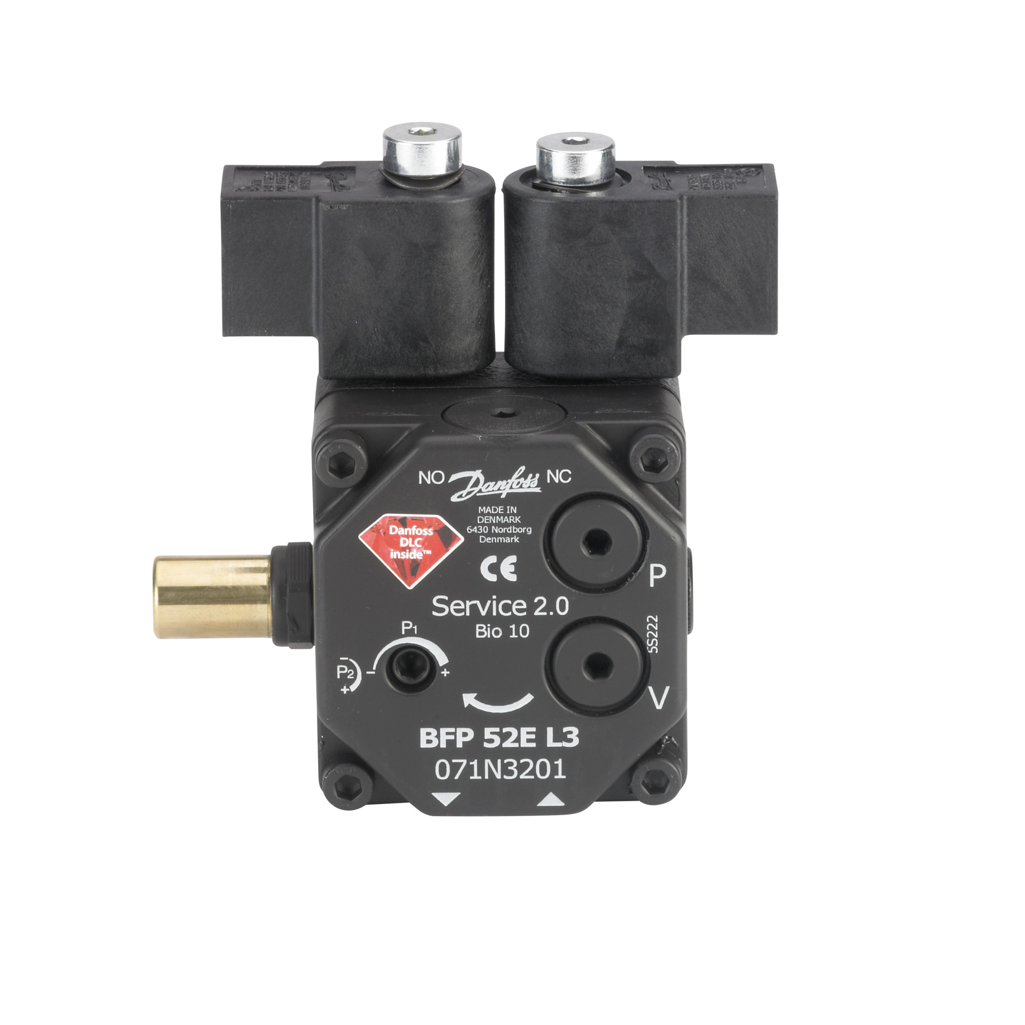 Danfoss Ölbrennerpumpe BFP 52 E L3 2 Magnetventile, 24 l/h, Drehricht. li,