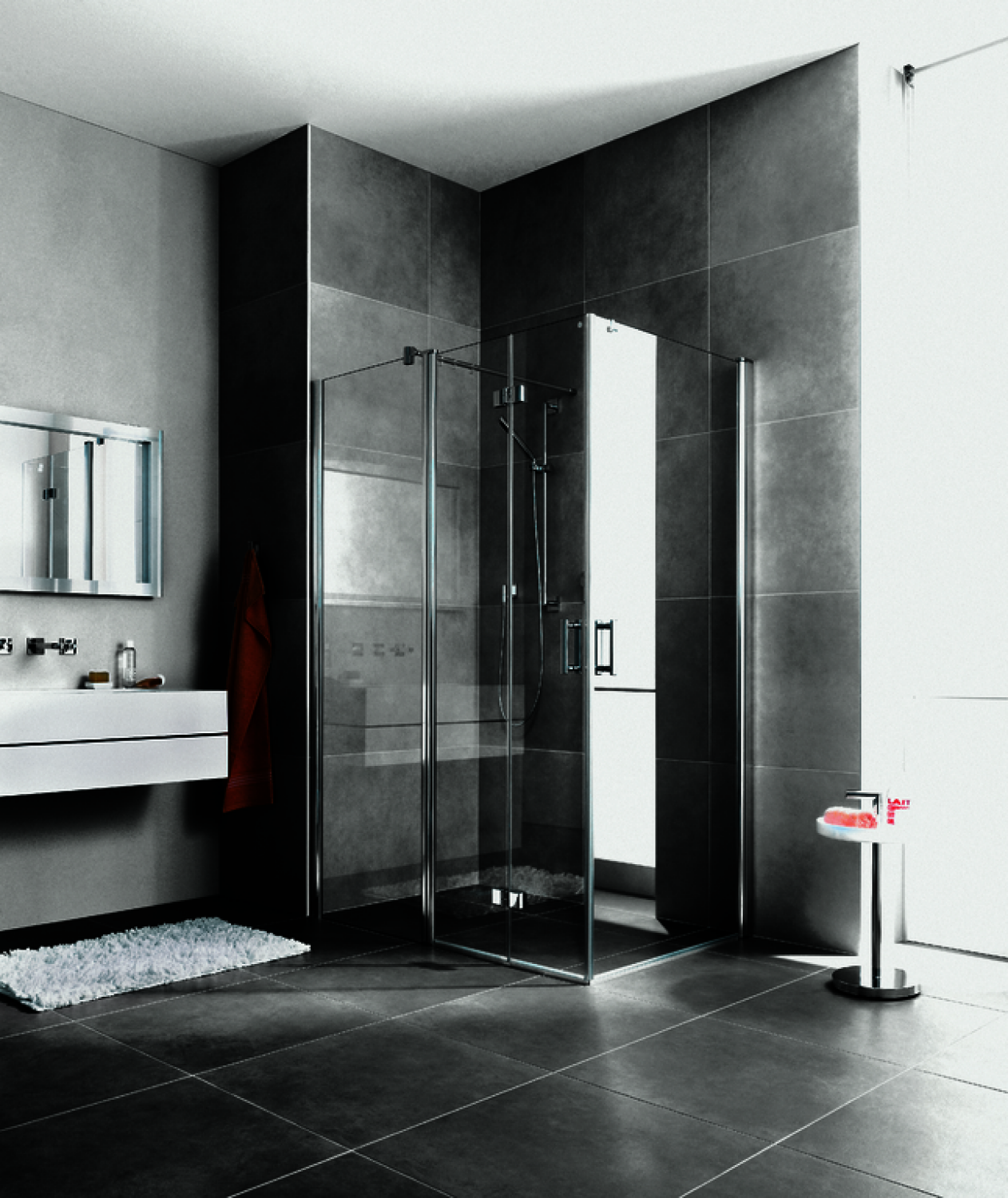 KR Kermi Eck-Halbt. re DIGA 1ER 0750x 1850 BV: 730-750 SIHG ESG klar