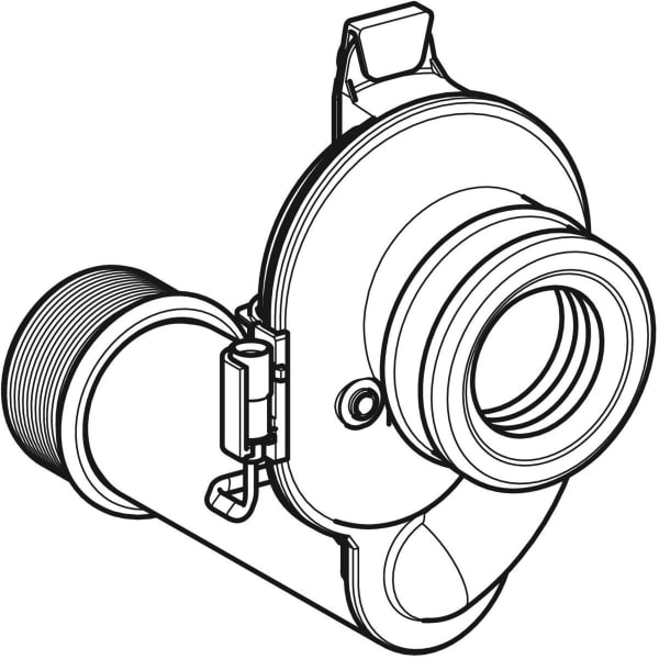 Geberit Geruchsverschluss mit Sensor Abgang horizontal d50, Kabel blau