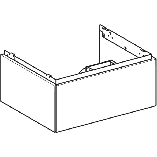 Geberit ONE Unterschrank für WT/-Platte 1 Schubl., 59,2x26,6x47cm, Nussb.hickory