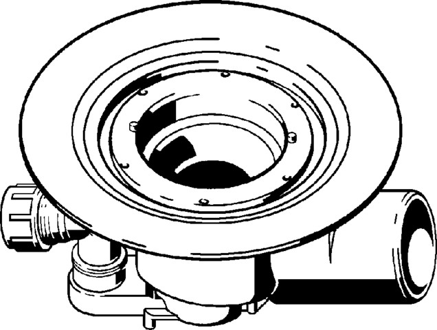 Viega Advantix Bodenablauf Grundkörper 70 mm (DN70) Kunststoff grau 4955.15