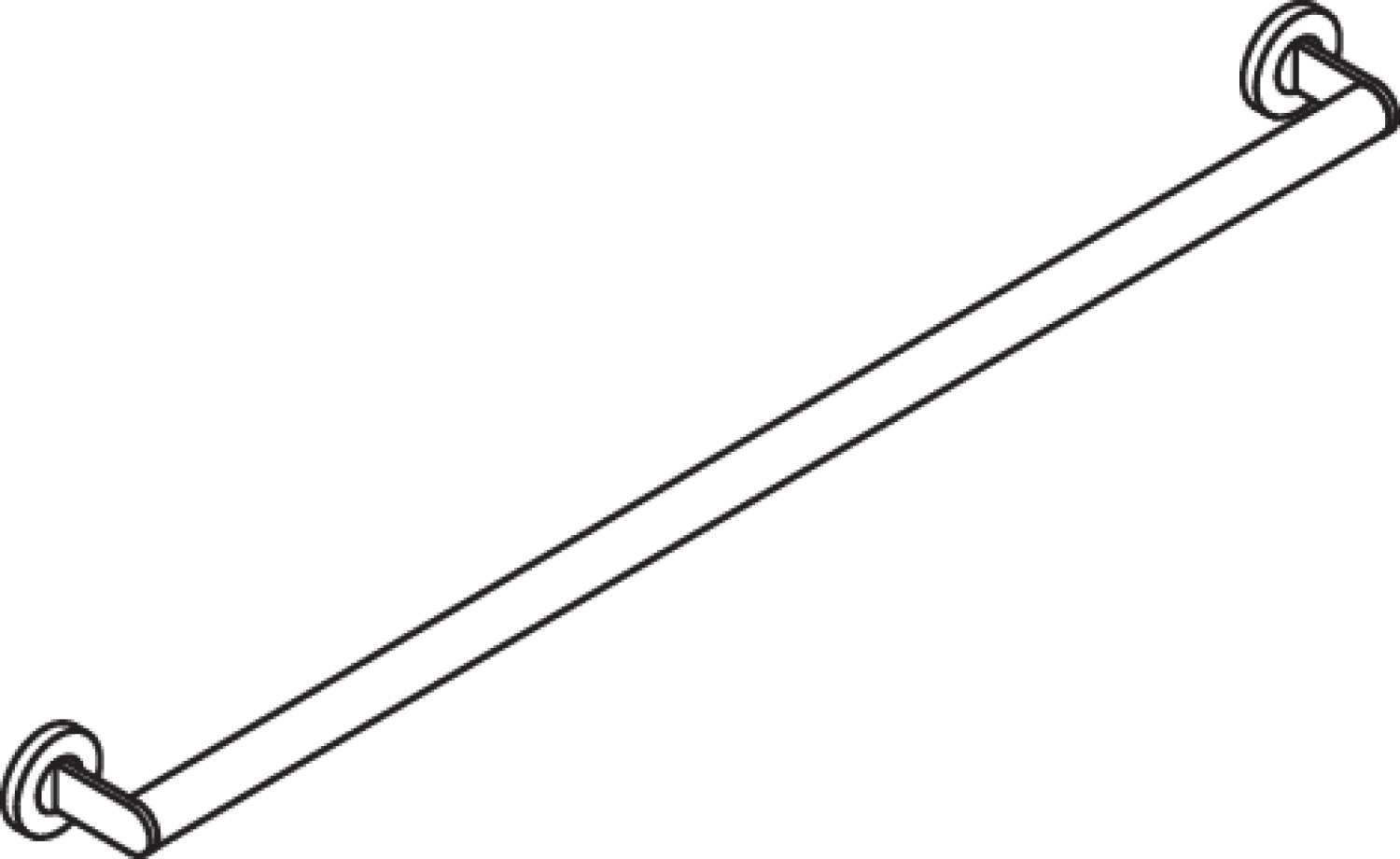 HEWI Haltegriff, d:32, L:1000mm, schliff