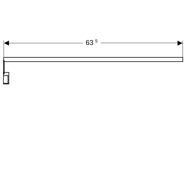 Geberit Lichtleiste für Innenschublade Länge: 63,5cm