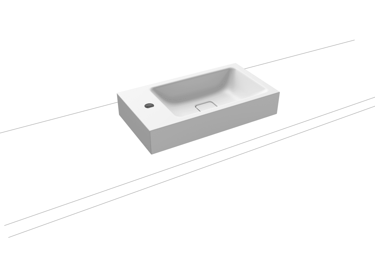 KA WB CONO AUFSATZ-HANDWASCHTISCH Mod. 3074,550x300mm,alpwm,PEFF,AD,m. 1HL,oÜL