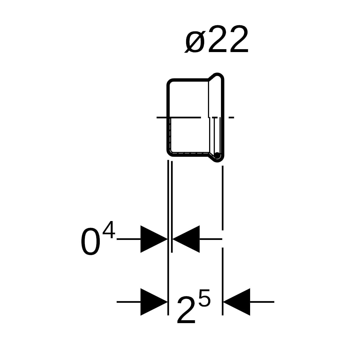 Geberit Mapress Kupfer Kappe d22