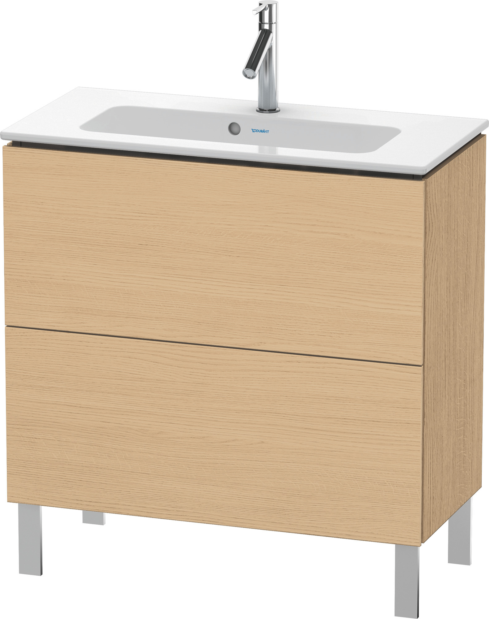 Duravit WTU Compact L-Cube 704x820x391mm 2 Ausz.,bodenst., Eiche Natur